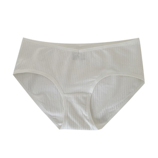 内裤纯棉低腰女日系素色简约女士纯色V形性感弹力螺纹舒适三角裤