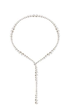 轻奢小众仿珍珠小香风Y字毛衣链