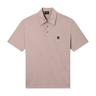 ARMANI EXCHANGE/阿玛尼春夏新款男士翻领短袖正肩商务刺绣Polo衫