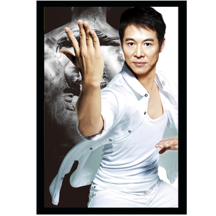 李小龙成龙李连杰吴京甄子丹拳霸托尼贾功夫明星海报装饰画挂画