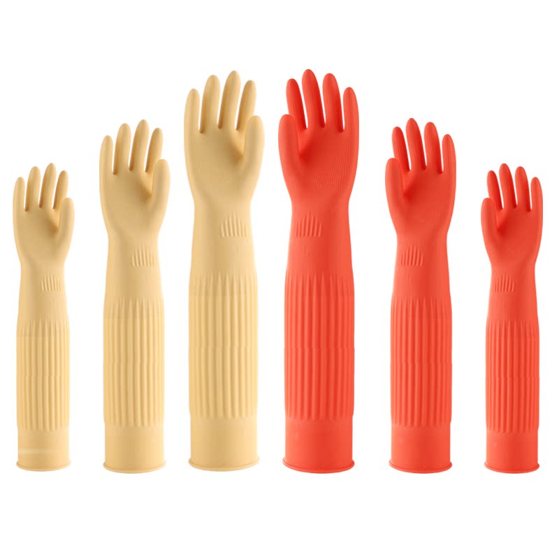 巧姨加长加厚乳胶手套2双