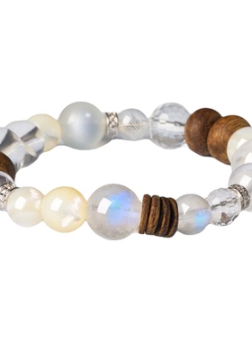 天然水晶手链女五行水晶手串