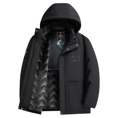 罗蒙加绒加厚保暖男士棉服外套