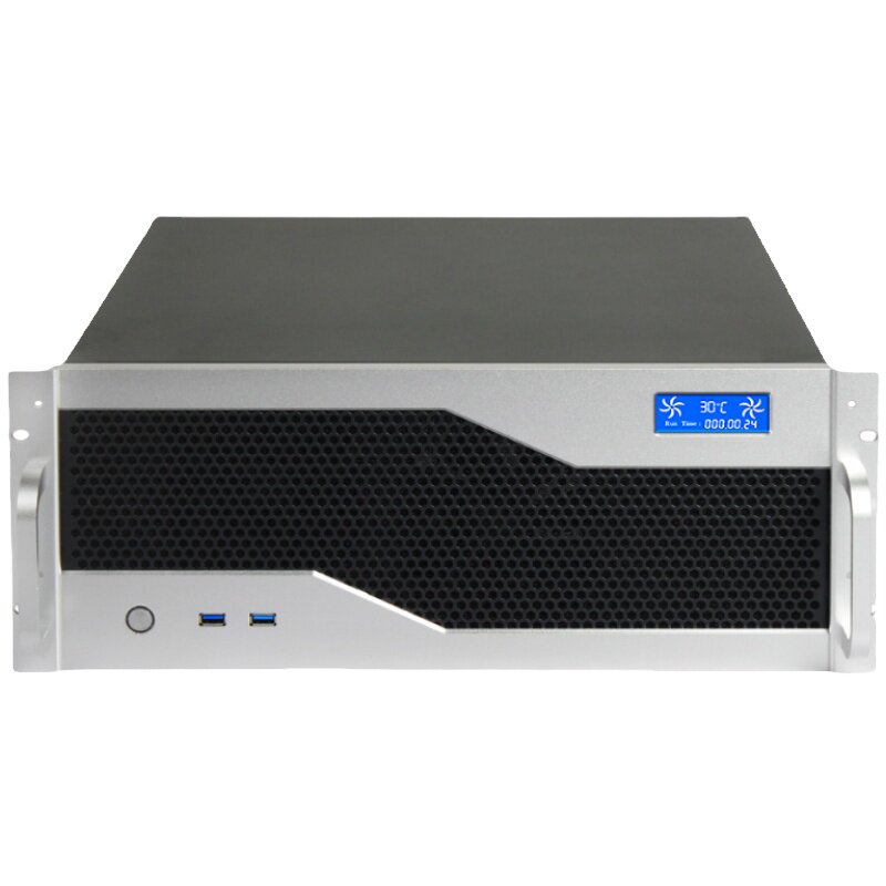 4U服务器机箱1+1冗余电源450mm深