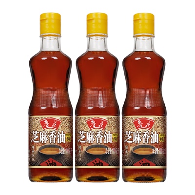 鲁花物理压榨芝麻香油100ml×3瓶
