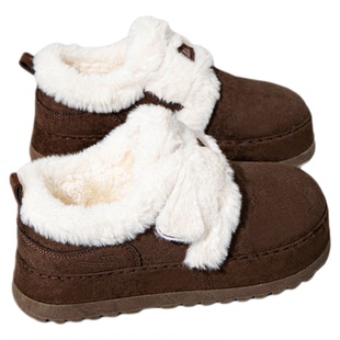 回力雪地靴女款2026新款冬季加绒加厚保暖棉鞋百搭厚底增高勃肯鞋