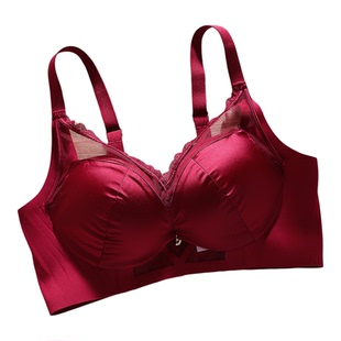 红色内衣套装女本命年马年2026胸罩小胸加厚平胸显大聚拢上托文胸