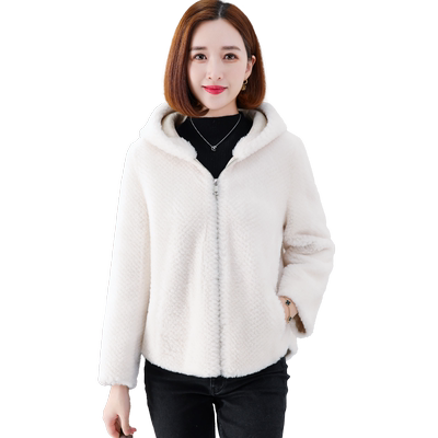 羊剪绒海宁羔羊毛毛颗粒皮草外套