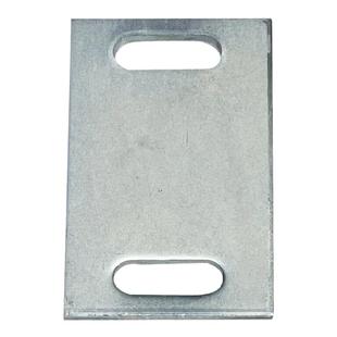 一字加厚两孔铁板预埋件工程连接件配件钢板固定钢管冷镀锌长角码