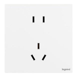 罗格朗开关插座面板仕典PLUS陶瓷白五孔二三插16a空调家用86逸景