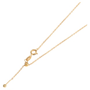 不掉色针式万能链18K金盒子链蛇骨链穿珠链女可调节防脱锁骨项链