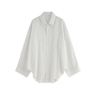 MOERSHOP 率性经典 定制面料条纹大衬衫短裤套装秋季上衣两件套