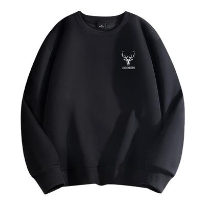 唐狮集团DESSO卫衣男圆领春秋季2026新款秋冬加绒宽松内搭打底衫