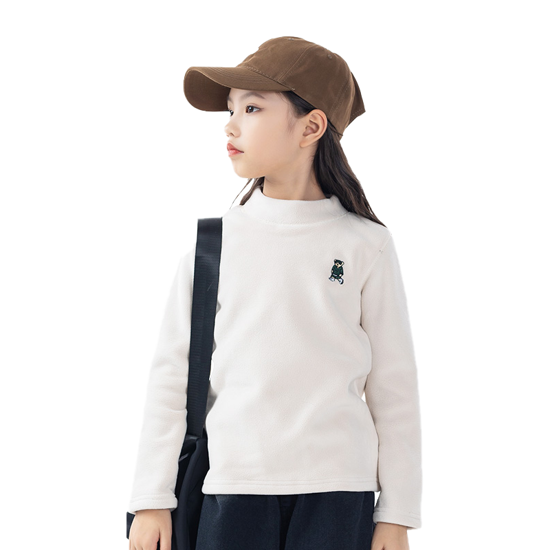 秋冬款儿童半高领奥粒绒打底衫男童加绒保暖上衣加厚款女童卫衣 秋冬款儿童半高领奥粒绒打底衫男童加绒保暖上衣加厚款女童卫衣