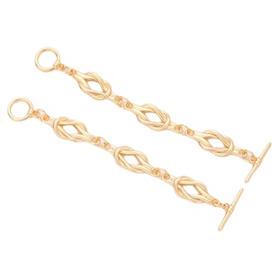 包18k金延长链项链加长链diy珍珠手链扣头配件可调节万能马蹄ot扣