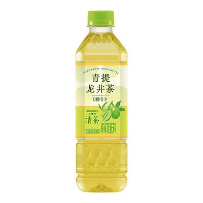 【新品上市】三得利清茶青提龙井茶0糖0卡果味茶饮料500ml*15瓶