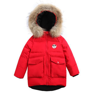清仓特价巴拉赫儿童羽绒服男童中小童宝宝中长款加厚童装男孩外套