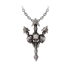 Alchemy A牌复古手工骷颅头链条女项链潮牌哥特风三叉戟饰品 P998