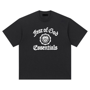 ESSENTIALS ZONE印花纯棉宽松短袖复线T恤字母男女新款高街潮情侣