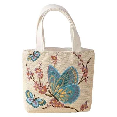 民族风双面刺绣手提包