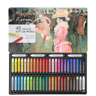 Marco马可油画棒美术专用蜡笔油画棒小学生专用重彩油画棒24色儿童蜡笔色粉笔超软油画棒工具套装36色炫彩棒