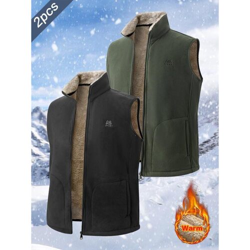 Y 68428 Men's Fleece Vest Jacket 男士保暖马甲 跨境欧美
