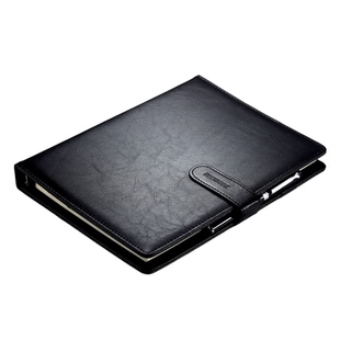 B5商务活页夹9孔16k大记事本办公笔记本a5 6孔 25K活页记事本文具加厚皮质磁扣定制logo