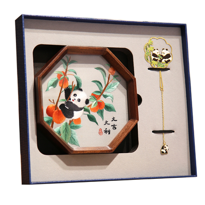 蜀绣双面绣书签套装礼盒纪念品