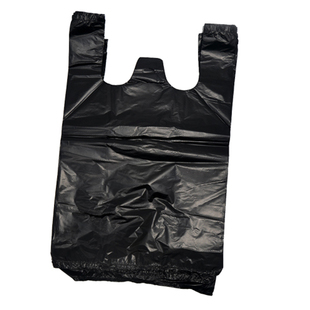 黑色塑料袋背心马甲胶袋批发大小手提一次性垃圾袋超市购物方便袋