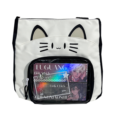 可爱猫咪大容量痛包单肩斜挎包