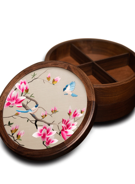 刺绣客厅摆件苏州绣美收纳中国风