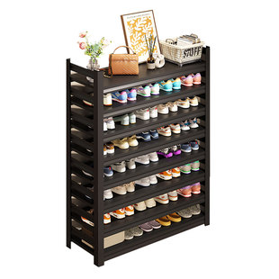家用钢制鞋架门口落地多层置物架铁艺简易收纳架玄关入户门后鞋柜