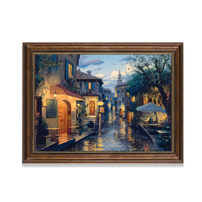 美式威尼斯复古风景走廊装饰画