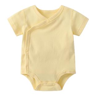 新生婴儿儿衣服小月龄满月宝宝夏季薄款短袖和尚服纯棉护肚包屁衣