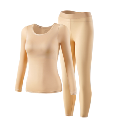 带胸垫无痕修身显瘦打底秋衣秋裤