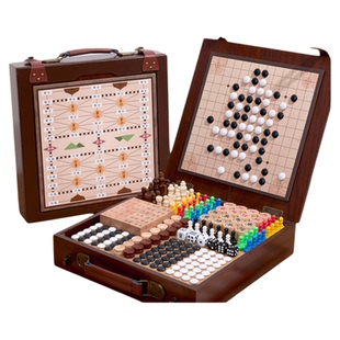 儿童益智多功能棋盘多合一小学生飞行棋五子围棋游戏跳棋套装玩具