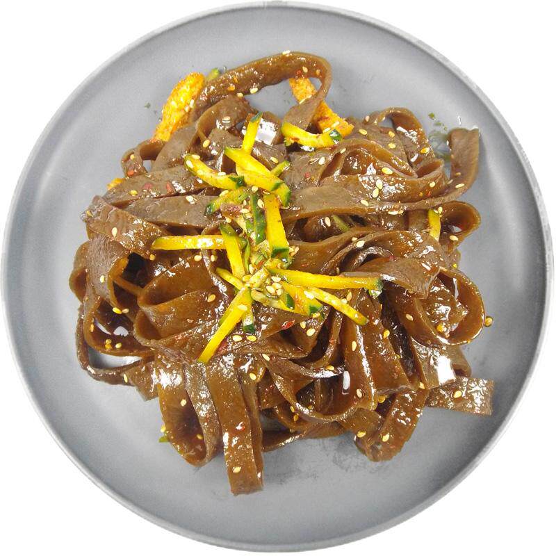 陕西吾实田舍包邮莉莉面皮非油炸方便面延安酸辣黑白擀面皮麻辣肝