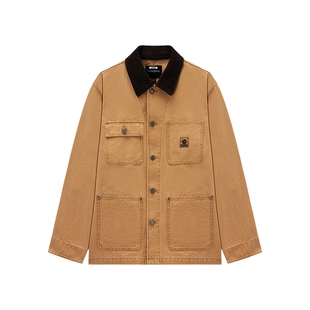 Teenie Weenie小熊男装美式街头风水洗做旧帆布休闲随性牛仔夹克