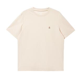 绫致【凉感】杰克琼斯男装春季T恤上衣百搭多色LOGO刺绣圆领短袖