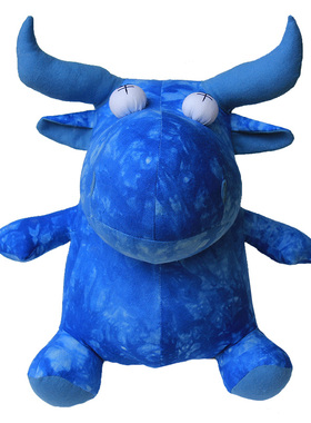 布偶大牛摆件扎染布艺玩偶