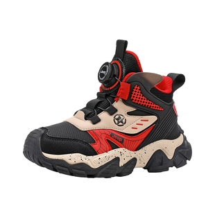 jeep儿童鞋冬季2025新款高帮篮球鞋女童中大童纽扣运动鞋男童加绒