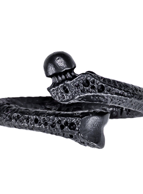 原创设计风纯银情侣小众腿骨对戒