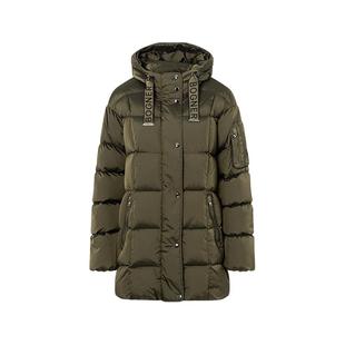 BOGNER博格纳 经典冬季女士B-JACKET防寒保暖纯色连帽中长款羽绒