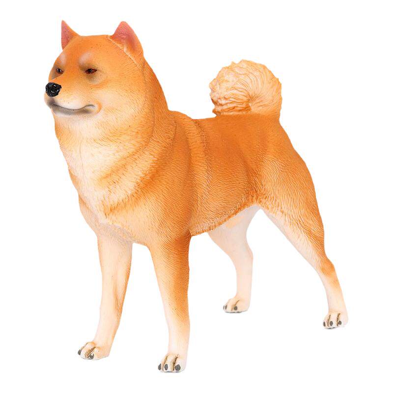大号实心柴犬模型环保材质