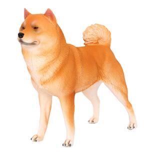 儿童玩具仿真动物模型大号实心柴犬宠物狗手办家居小摆件早教认知