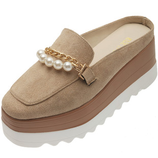 2026年爆款新款半托松糕厚底拖鞋外穿百搭半拖鞋无后跟懒人鞋女鞋