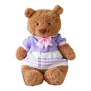 梦童话45cm紫色JK套装娃衣可爱毛绒玩偶玩具公仔娃娃礼物