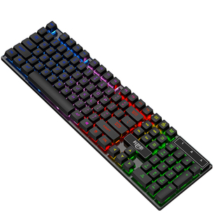 机械手感悬浮键盘有线台式电脑电竞游戏专用办公发光键鼠标套装