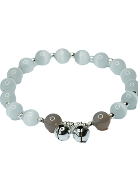 白猫眼满天星铃铛手串玉髓手链女首饰甜美可爱少女风时尚饰品礼品