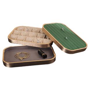 首饰托盘戒指吊坠手镯耳钉收纳展示盘金属看货盘珠宝直播珠宝道具